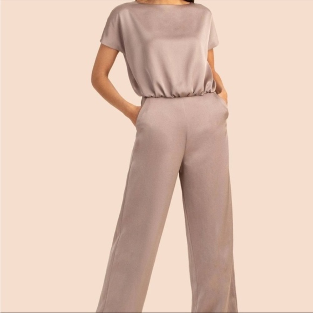 SOLD Trina Turk NWT Asume Jumpsuit in Champagne- Size 10 - Picture 2 of 15